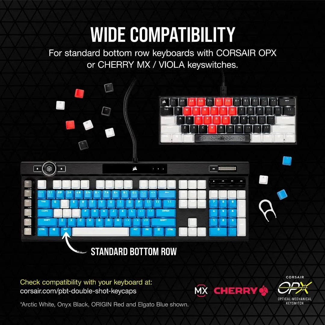 Corsair PBT DOUBLE-SHOT PRO Keycap Mod Kit - Arctic White CH-9911040-NA