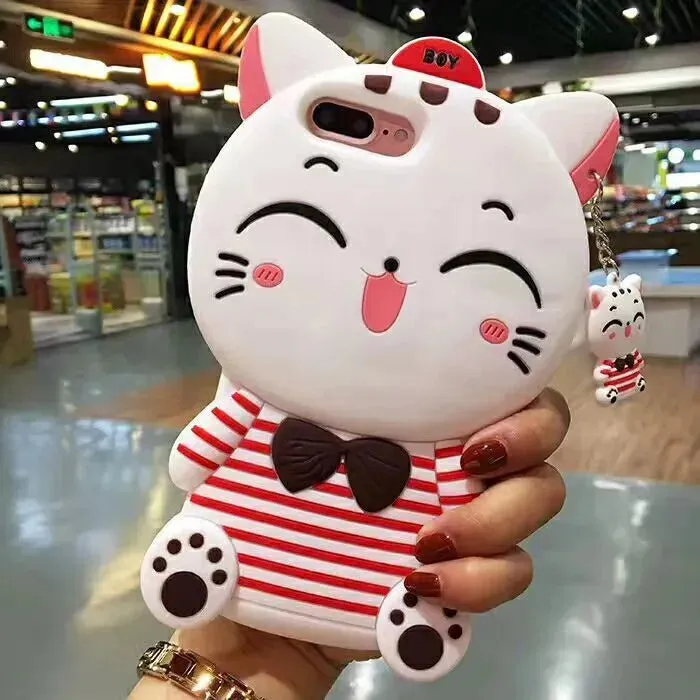 Cute Mouse Cartoon Silicone Mobile Phone Case for girls