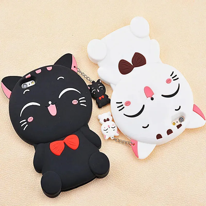 Cute Mouse Cartoon Silicone Mobile Phone Case for girls