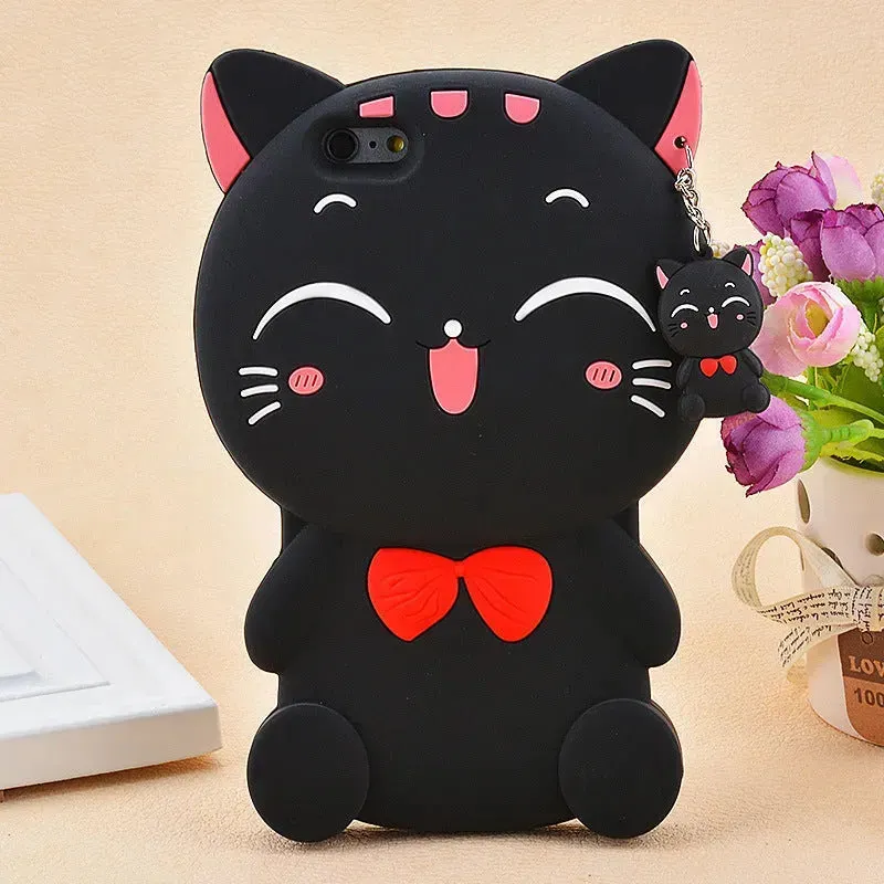 Cute Mouse Cartoon Silicone Mobile Phone Case for girls