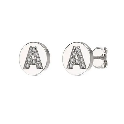 CZ Initial Earrings A - Z