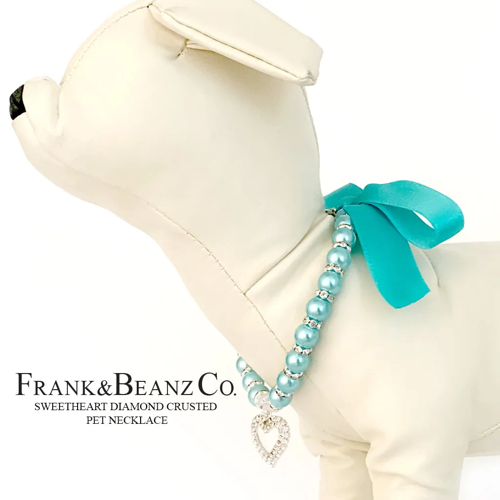 Diamond Heart Tiffany Dog Necklace Luxury Pet Jewelry