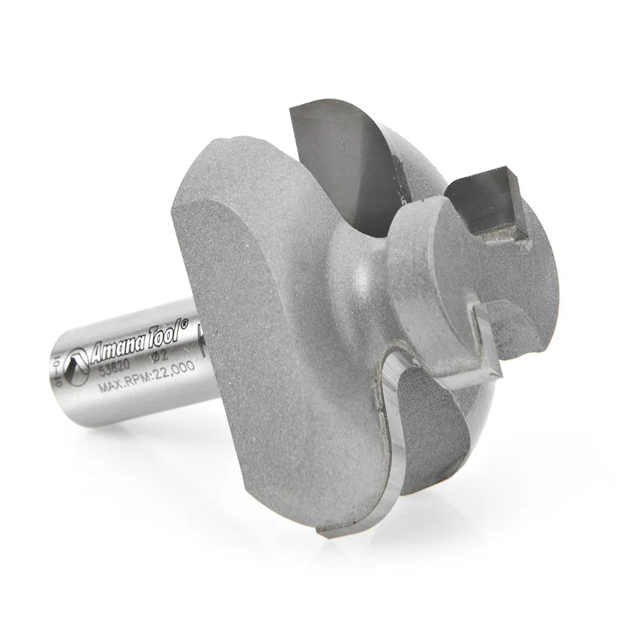 Door Edge Detail Router Bit | 3⁄8 x 1⁄8 Radius x 2" Dia x 1 3⁄16 x 1⁄2 Shank | 53820 | 738685538203