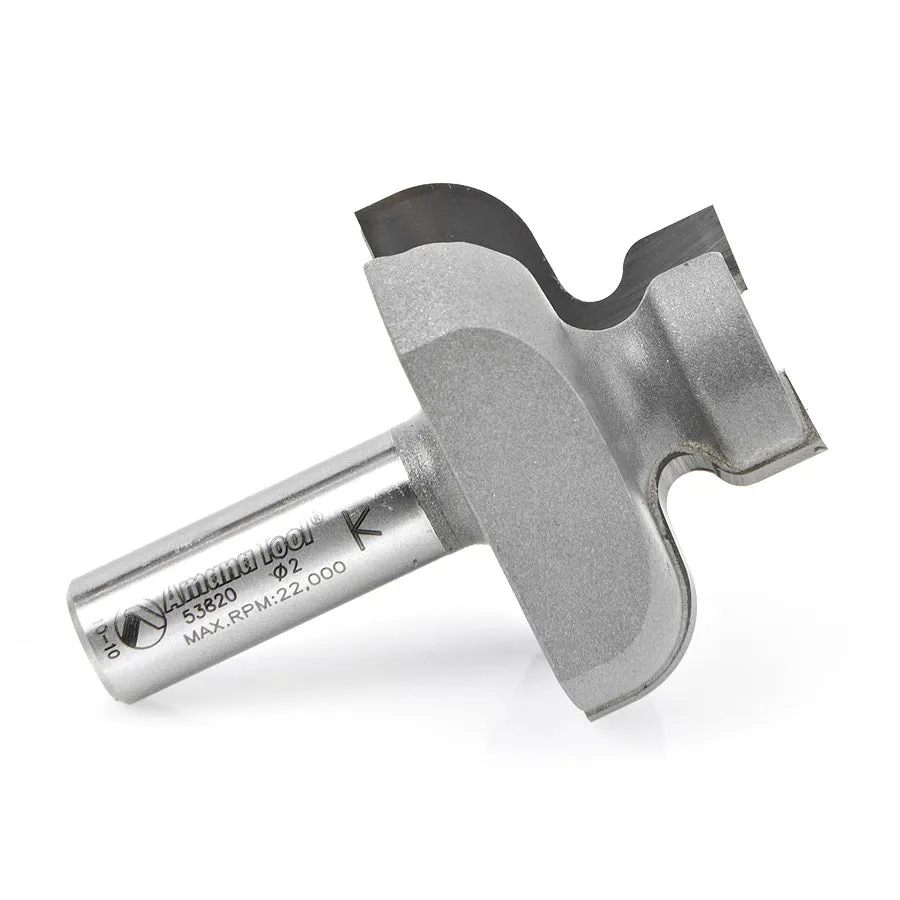 Door Edge Detail Router Bit | 3⁄8 x 1⁄8 Radius x 2" Dia x 1 3⁄16 x 1⁄2 Shank | 53820 | 738685538203