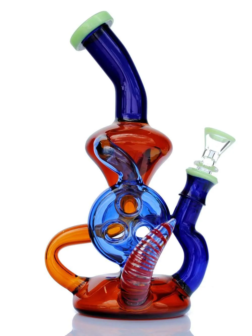 Double Horn Recycler Bong