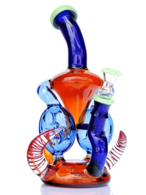 Double Horn Recycler Bong