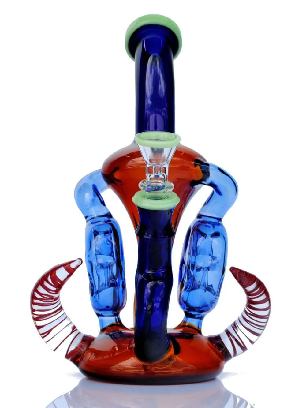 Double Horn Recycler Bong