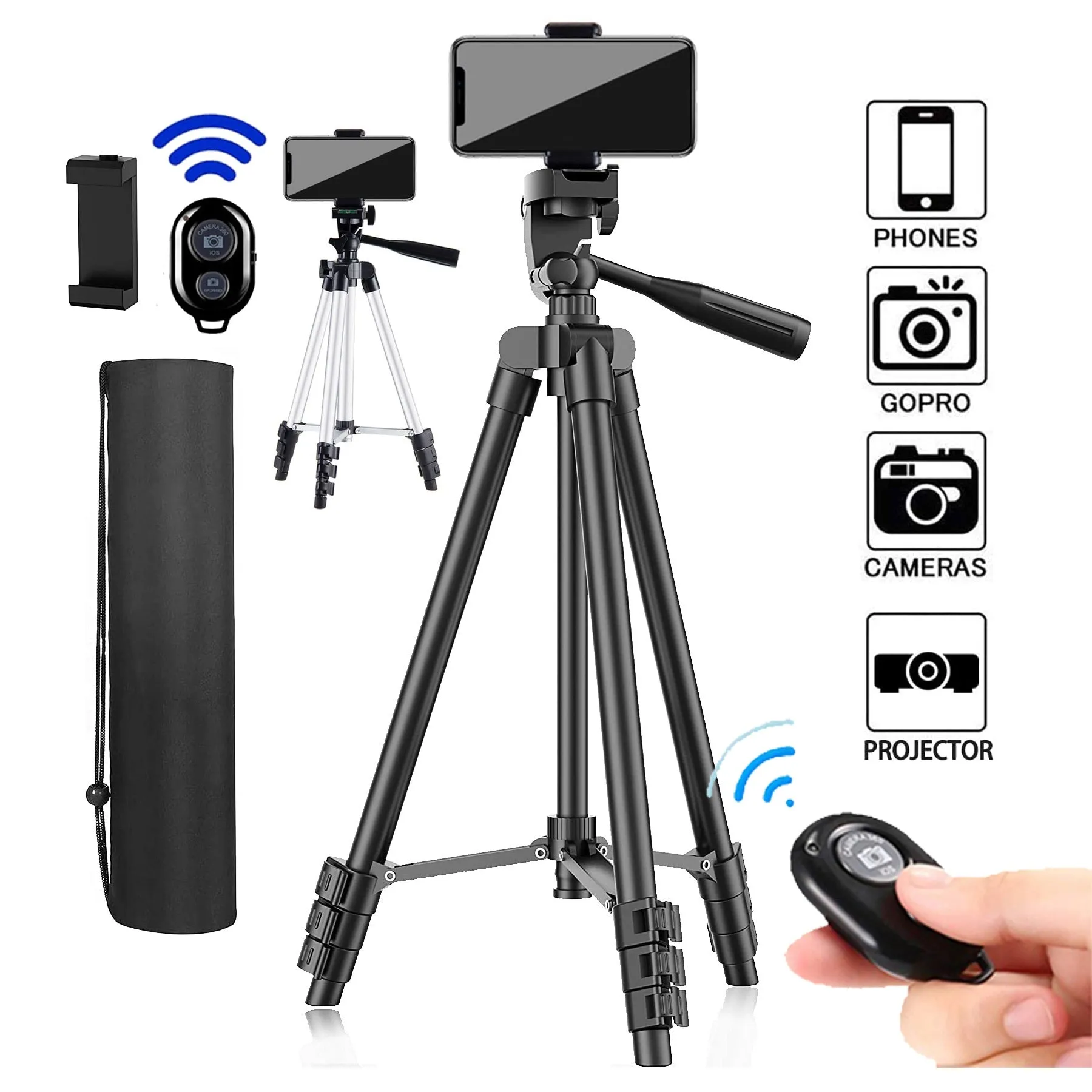 DSLR Flexible Tripod Extendable Travel Lightweight Stand