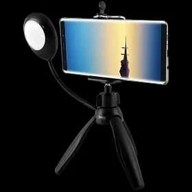 Earldom (ET-ZP15) 360 Degree Rotate Mini Smartphone Tripod with Selfie Lamp