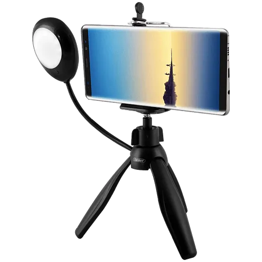 Earldom (ET-ZP15) 360 Degree Rotate Mini Smartphone Tripod with Selfie Lamp