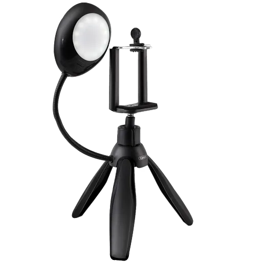 Earldom (ET-ZP15) 360 Degree Rotate Mini Smartphone Tripod with Selfie Lamp