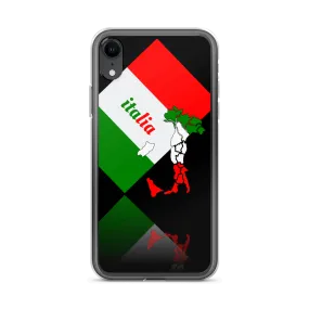 Elegant Italia - Italy Flag And Map iPhone Black Case