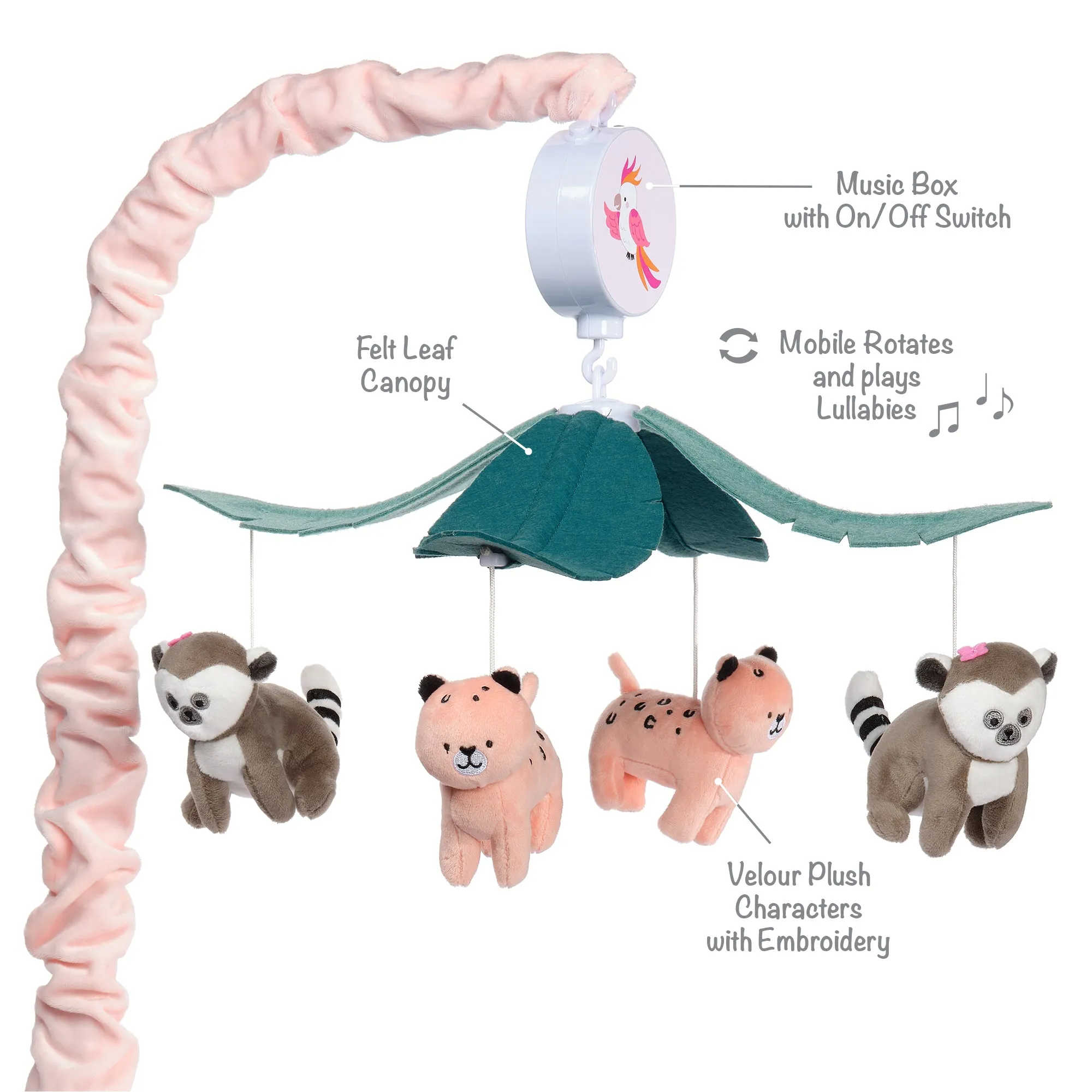 Enchanted Safari Musical Baby Crib Mobile