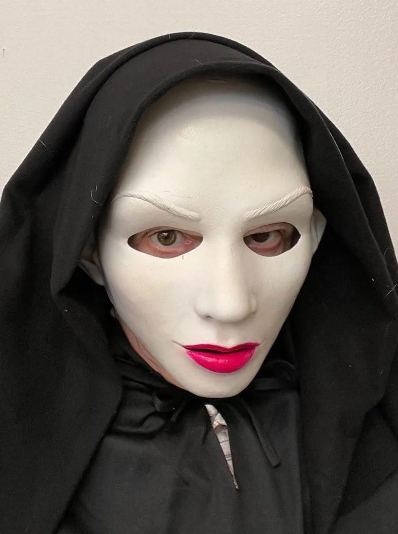 Evil Nun Latex Face Mask UV Glow