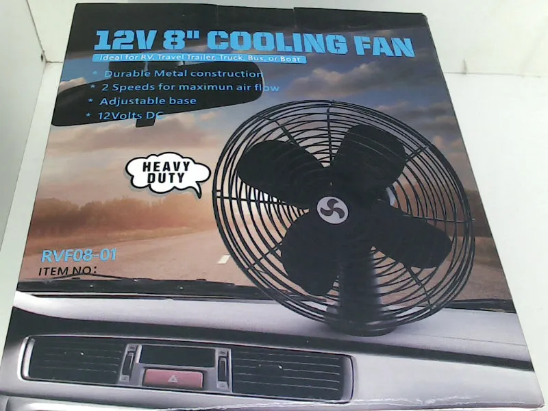 Facon 12V 8 Inch Heavy Duty Cooling Fan for RVs Trucks and Boats