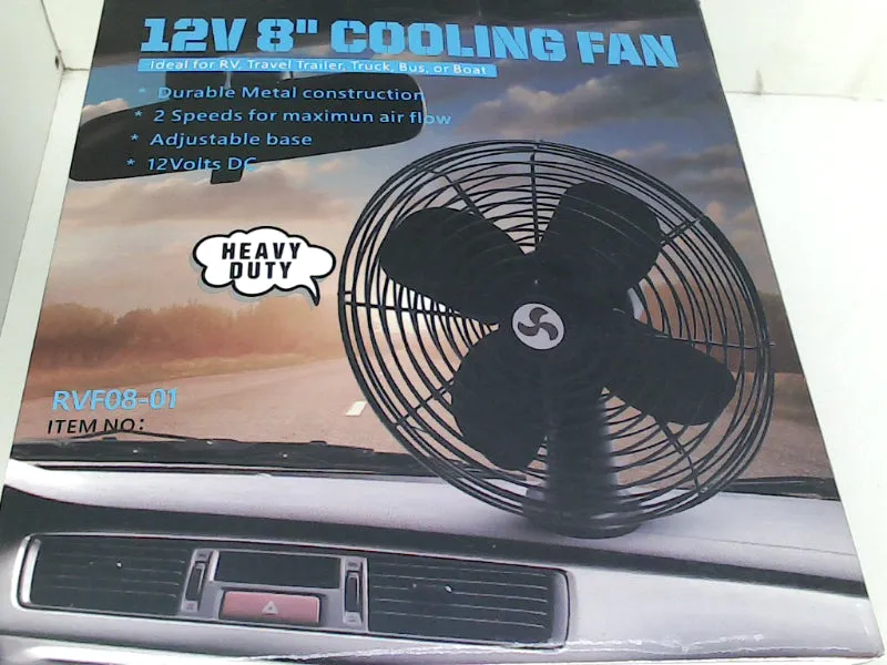 Facon 12V 8 Inch Heavy Duty Cooling Fan for RVs Trucks and Boats