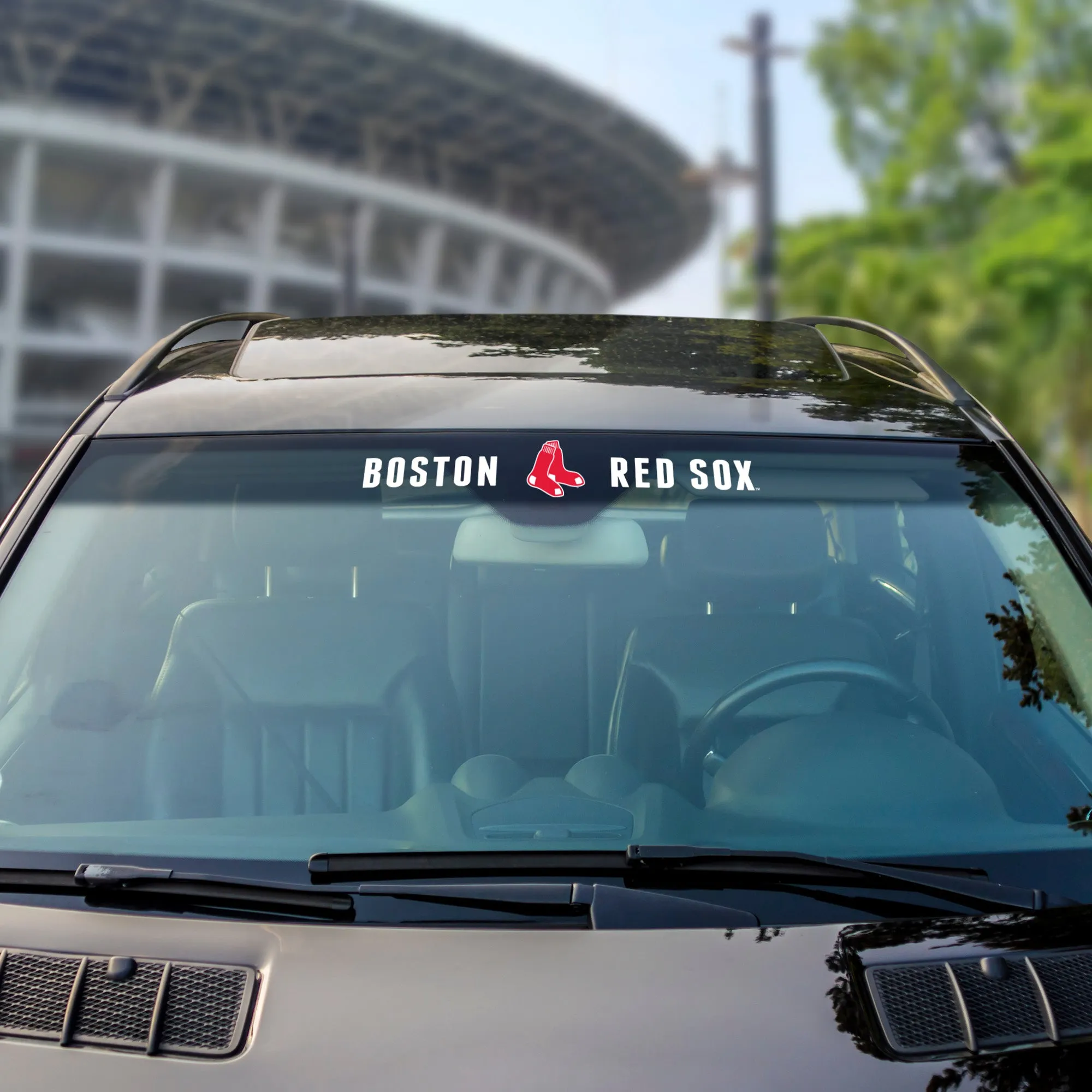 Fanmats Boston Red Sox Sun Stripe Windshield Decal 3.25" x 34"