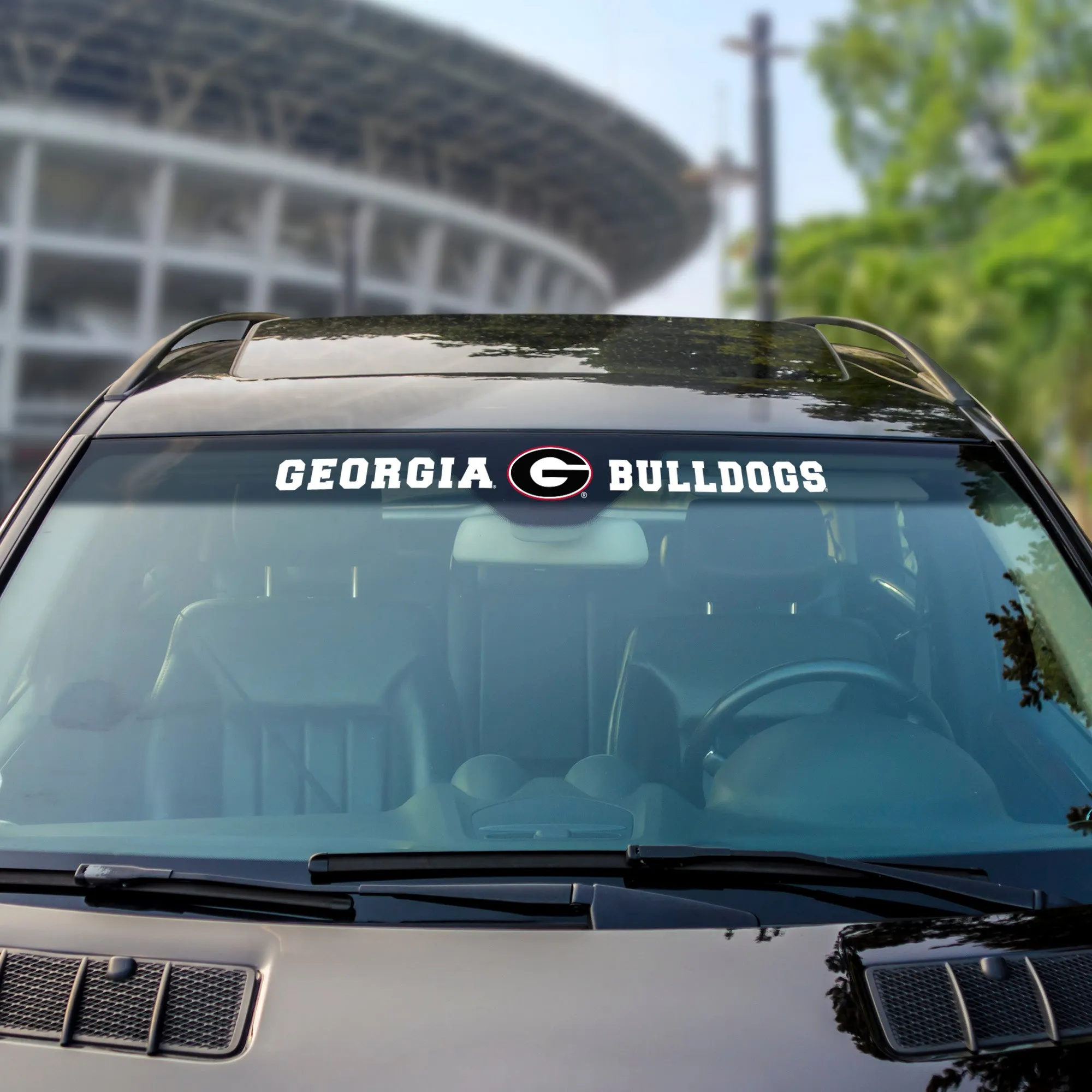 Fanmats Georgia Bulldogs Sun Stripe Windshield Decal 3.25" x 34"