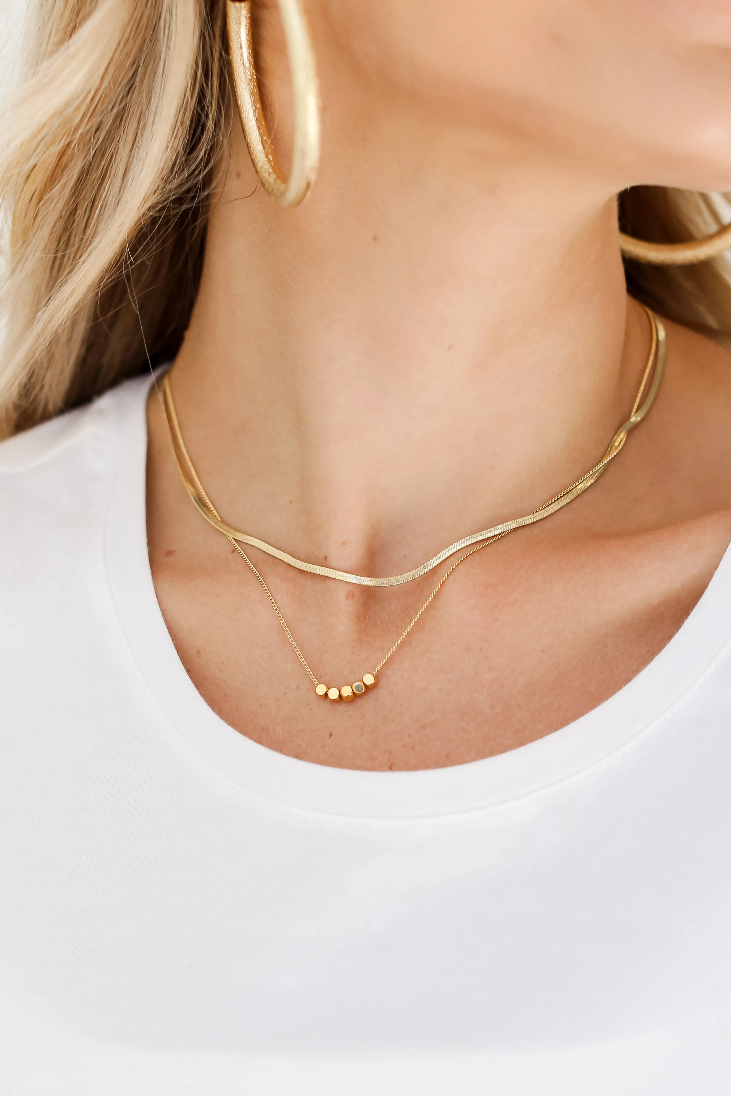 FINAL SALE - Bailey Gold Layered Chain Necklace