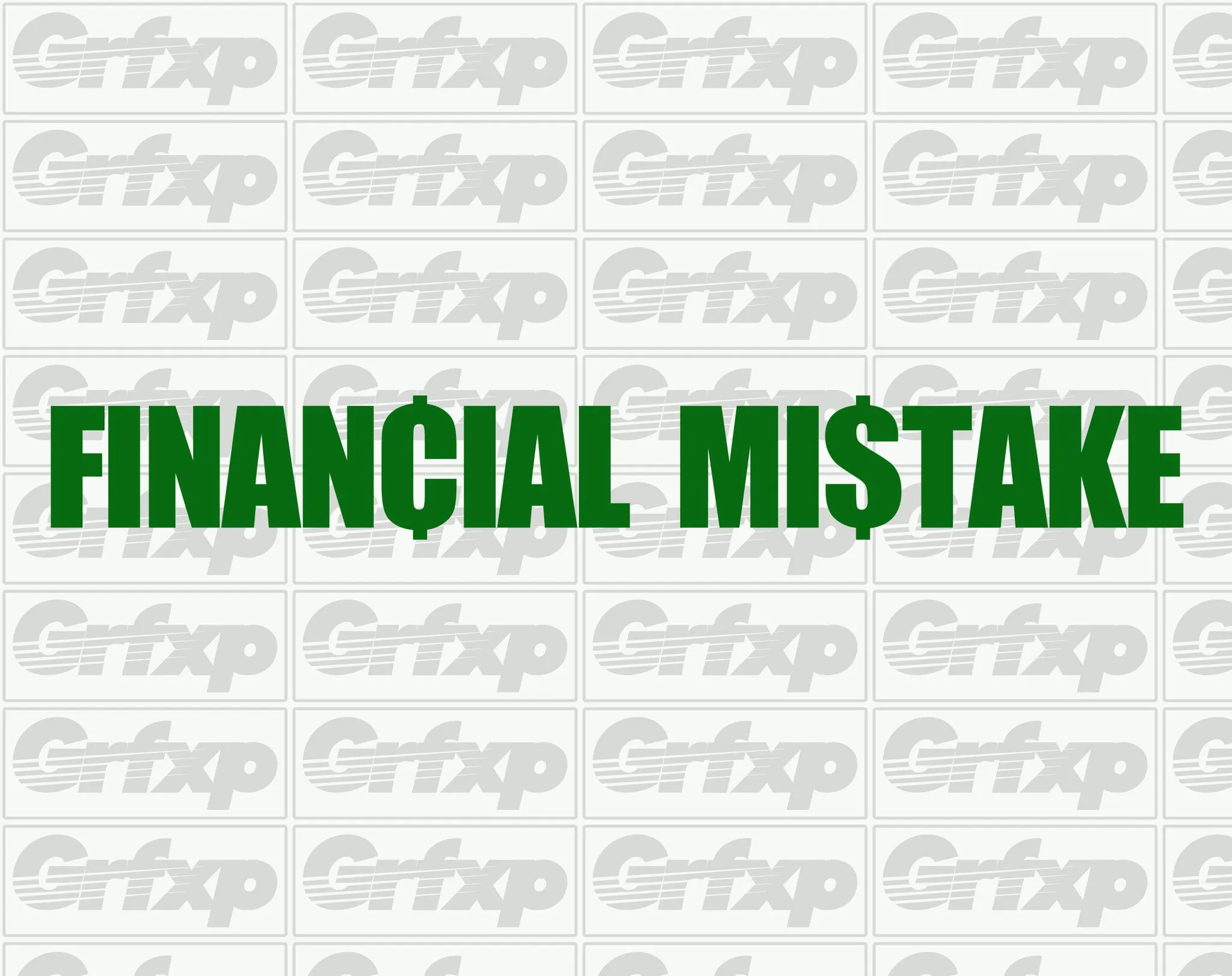 Financial Mistake Sticker