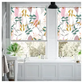 Flora Flower Botanical Plant Print Window Roller Shade