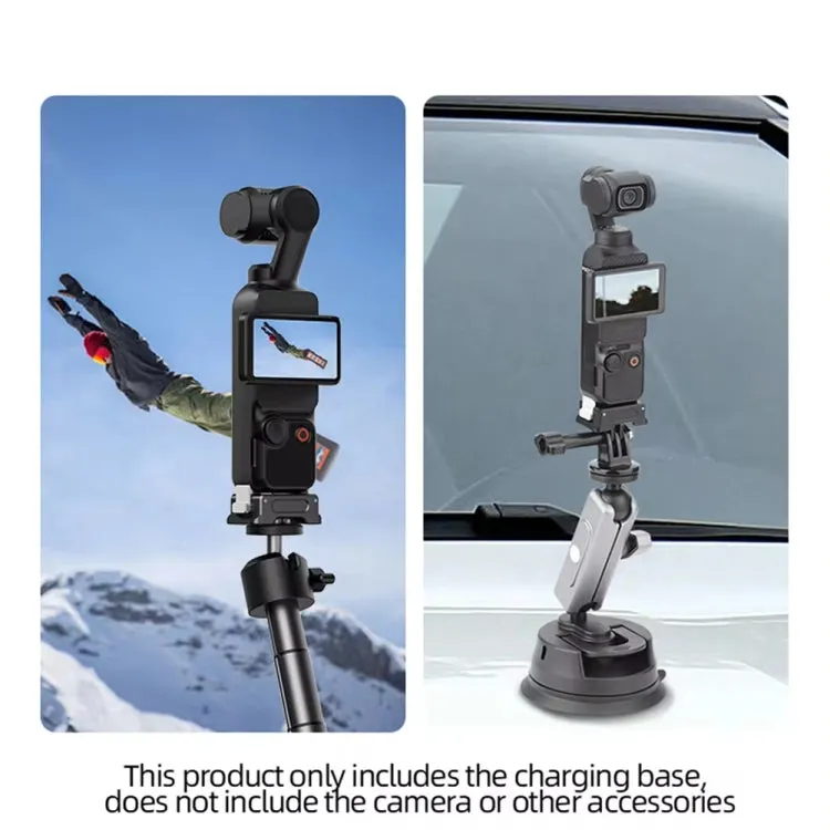 For DJI OSMO Pocket 3 Camera Charging Base Quick Release Mount Adapter With 1/4 Inch Hole, Spec: With Tripod