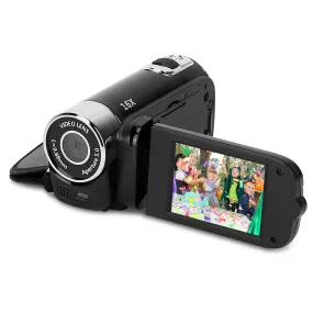 Fresh Fab Finds HD 1080P Digital Video Camcorder 2.7in 16X Zoom DV Camera 270° Rotation Rechargeable Kid Camera w/Fill Light Selfie