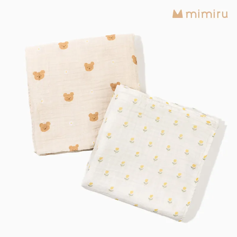 GGUMBI Mimiru Muslin Blanket 2pcs