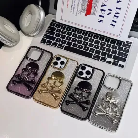 Glittery Skull Phone Case (For iPhones)