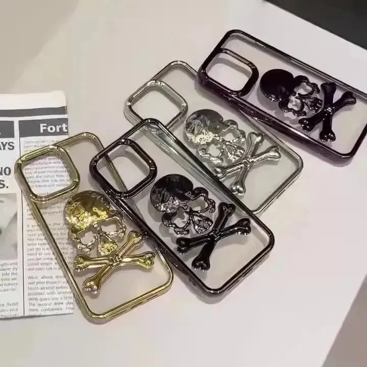 Glittery Skull Phone Case (For iPhones)