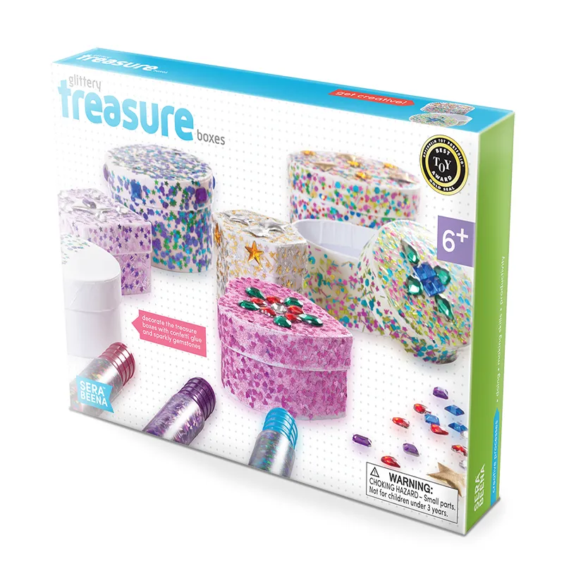 Glittery Treasure Boxes - Creative Kit for Girls