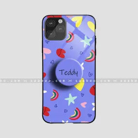 Glossy Protective Case With Lavender Star Rainbow