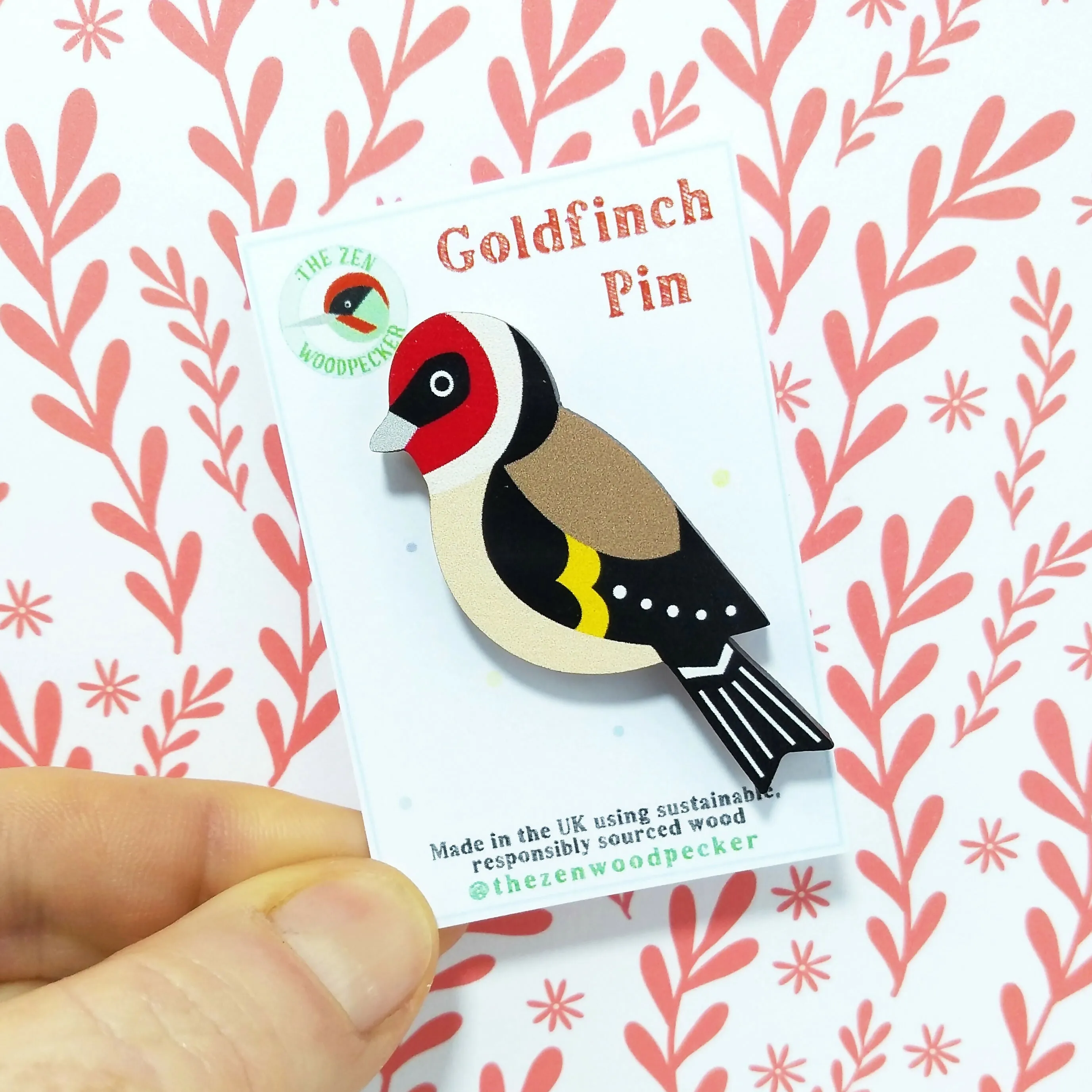 Goldfinch Pin Badge