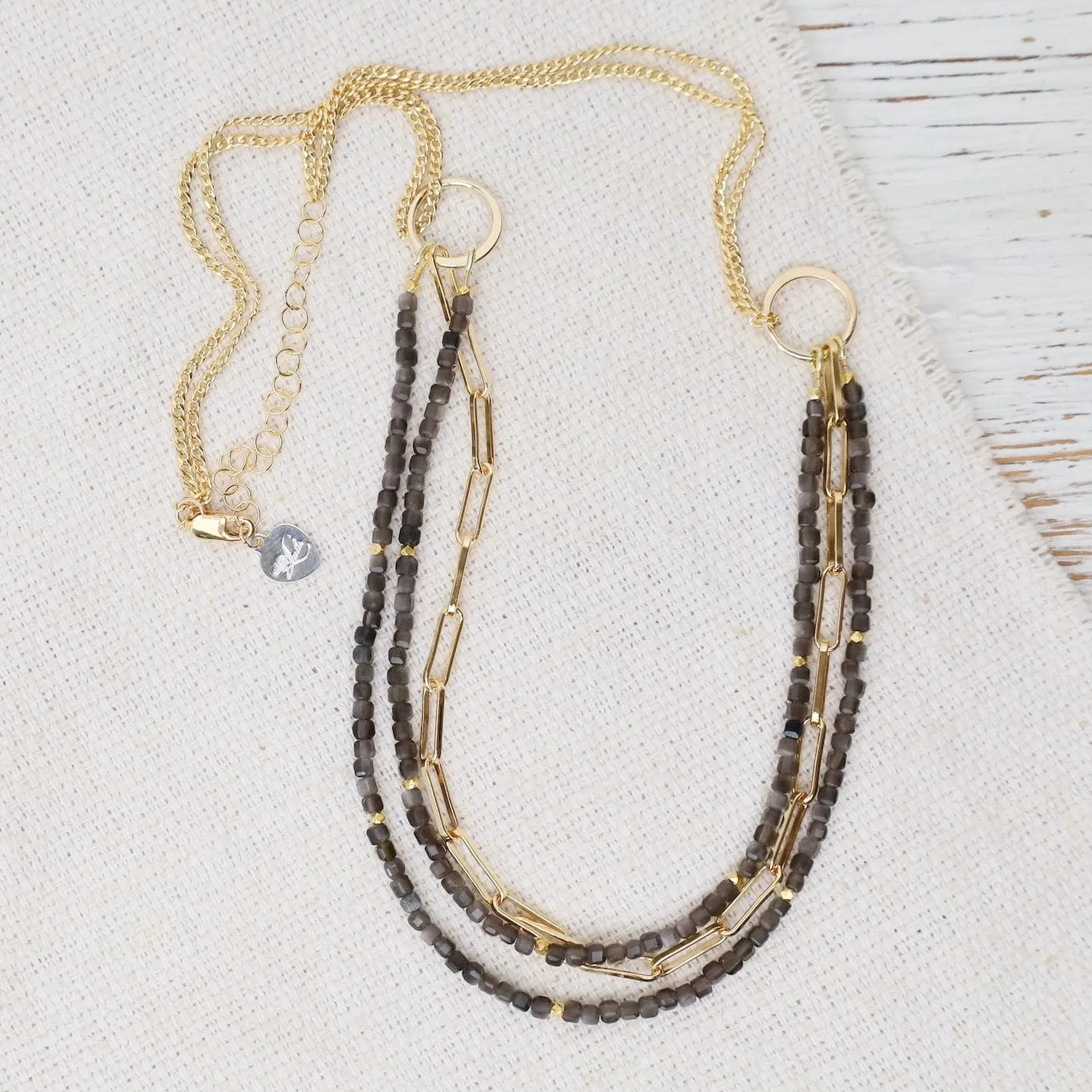 Grey Cat's Eye Solara Necklace