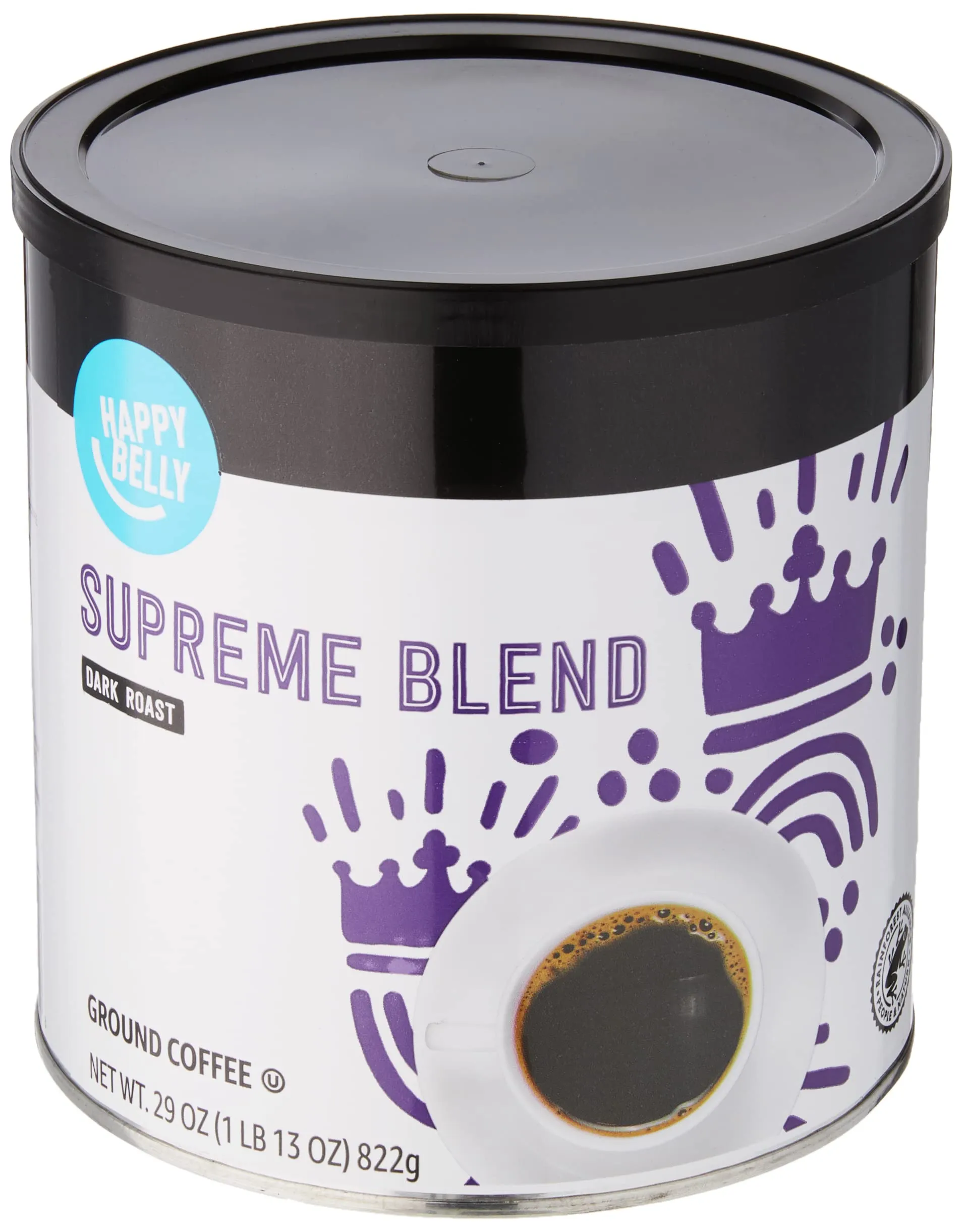 Happy Belly Supreme Blend Dark Roast Ground Coffee 29 Oz Canister