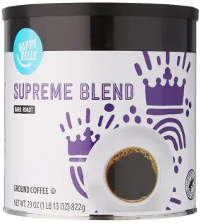 Happy Belly Supreme Blend Dark Roast Ground Coffee 29 Oz Canister