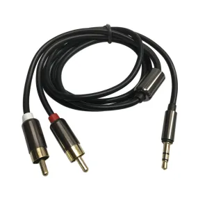 Headphones Jack Plug 3.5mm Aux in to 2 Red White RCA Stereo Audio Y Cord Gold Plated Cable for iPod iPhone 4 5 6 7 to Connect with into TV A/V Receiver Home Theater System