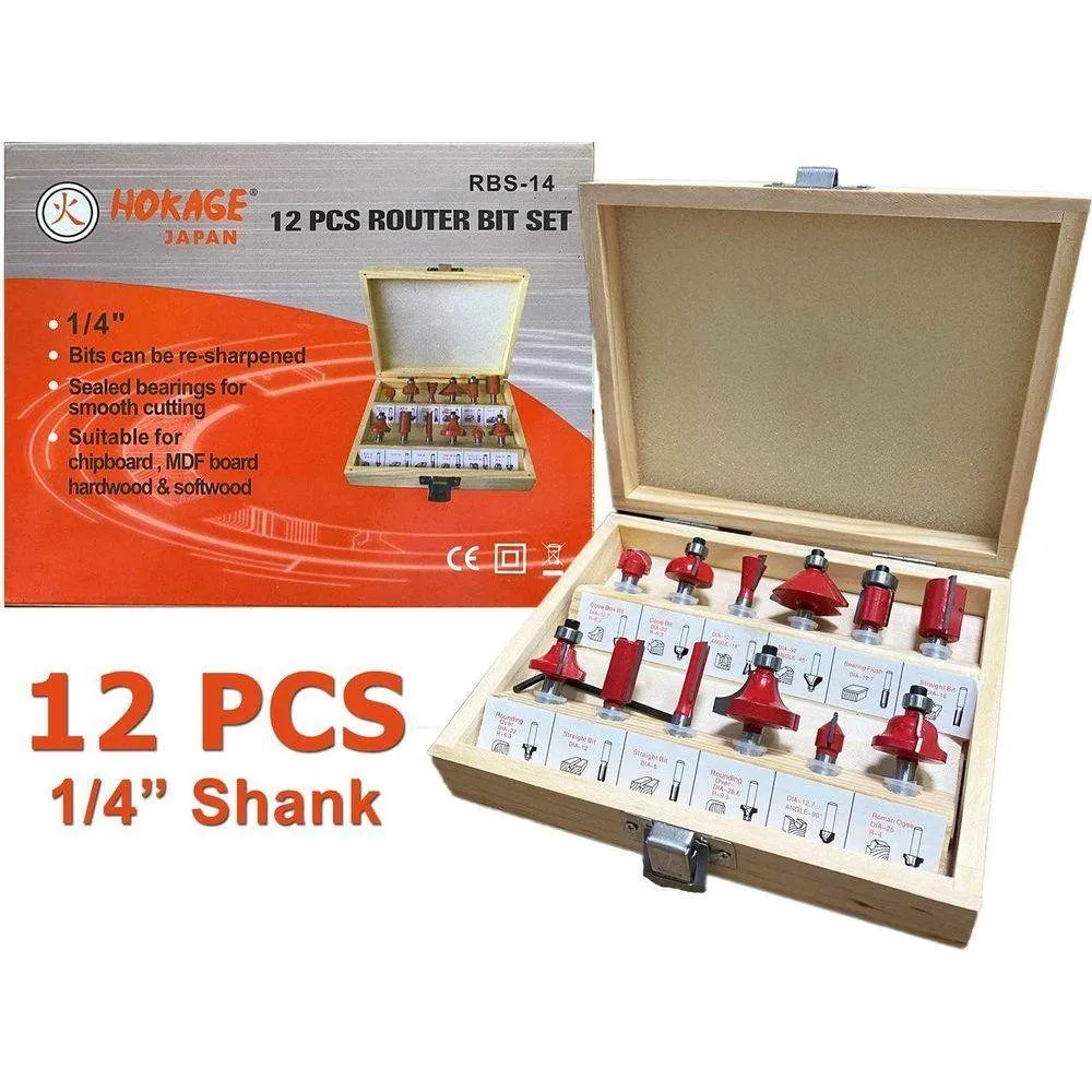 Hokage Router Bit Set (12 pcs/set)