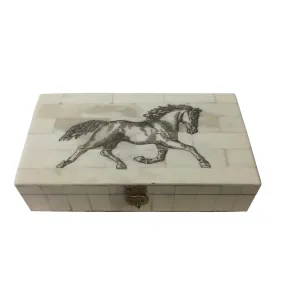 Horse Equestrian Engraved Box