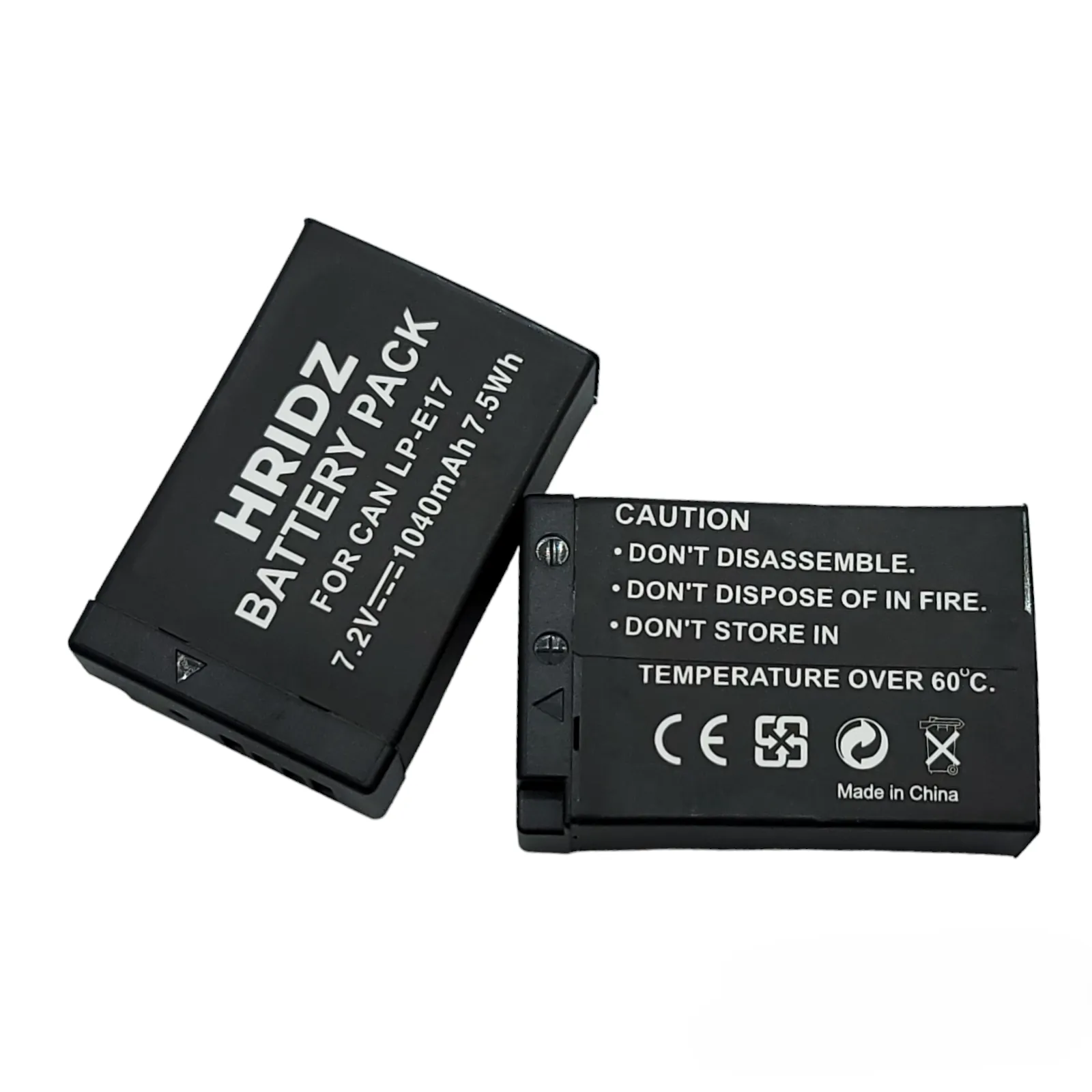 Hridz LP-E17 Batteries & Dual Charger For Canon EOS M6 200D 200D 77D 750D 760D 8000D