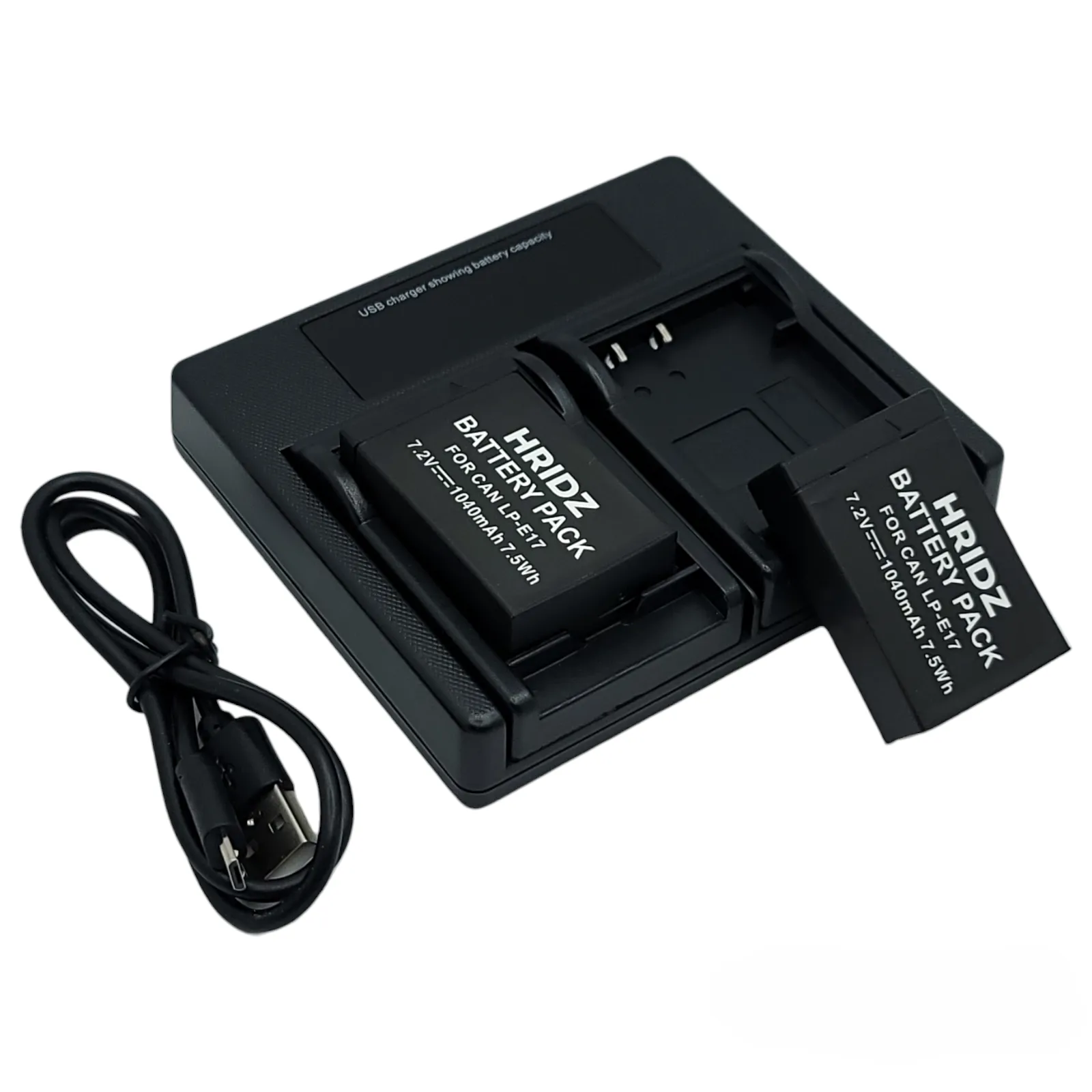 Hridz LP-E17 Batteries & Dual Charger For Canon EOS M6 200D 200D 77D 750D 760D 8000D