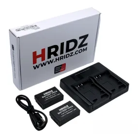 Hridz LP-E17 Batteries & Dual Charger For Canon EOS M6 200D 200D 77D 750D 760D 8000D