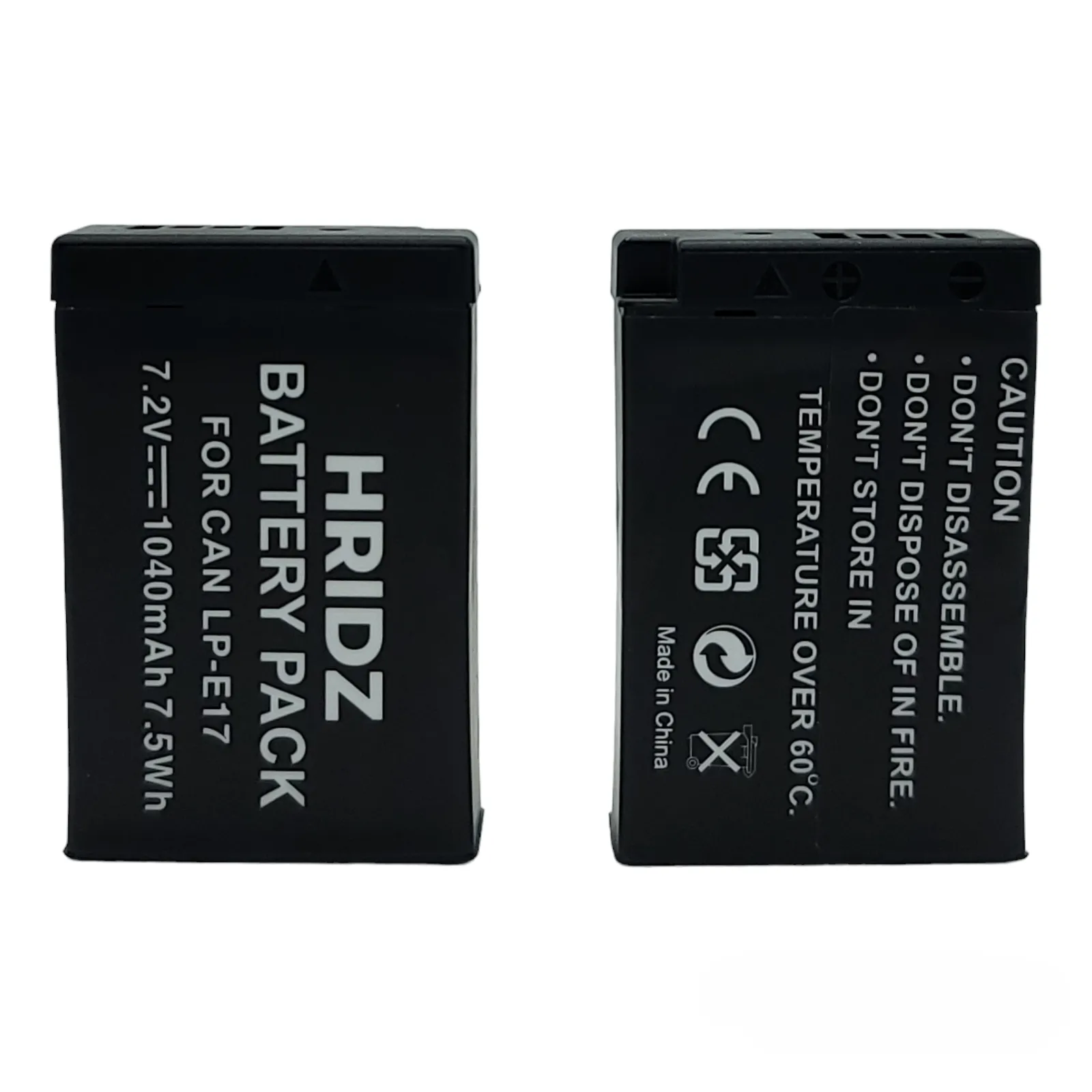 Hridz LP-E17 Batteries & Dual Charger For Canon EOS M6 200D 200D 77D 750D 760D 8000D