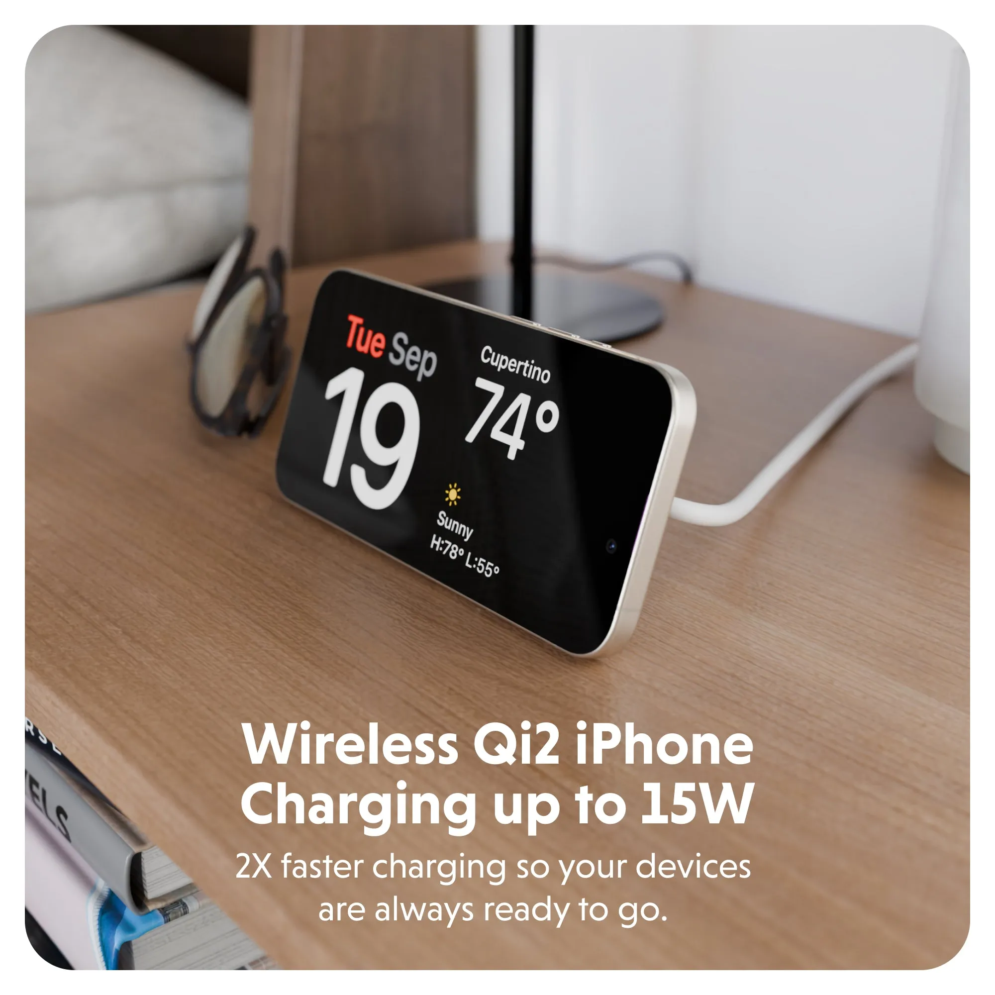 HyperJuice Qi2 2-in-1 Magnetic Charging Stand