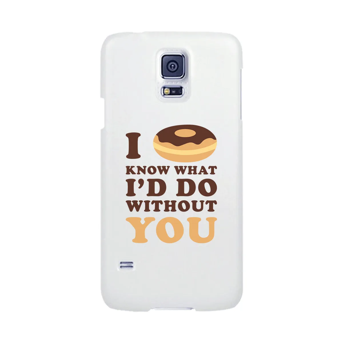 I Doughnut Know Black Phone Case Cute Graphic Design Slim