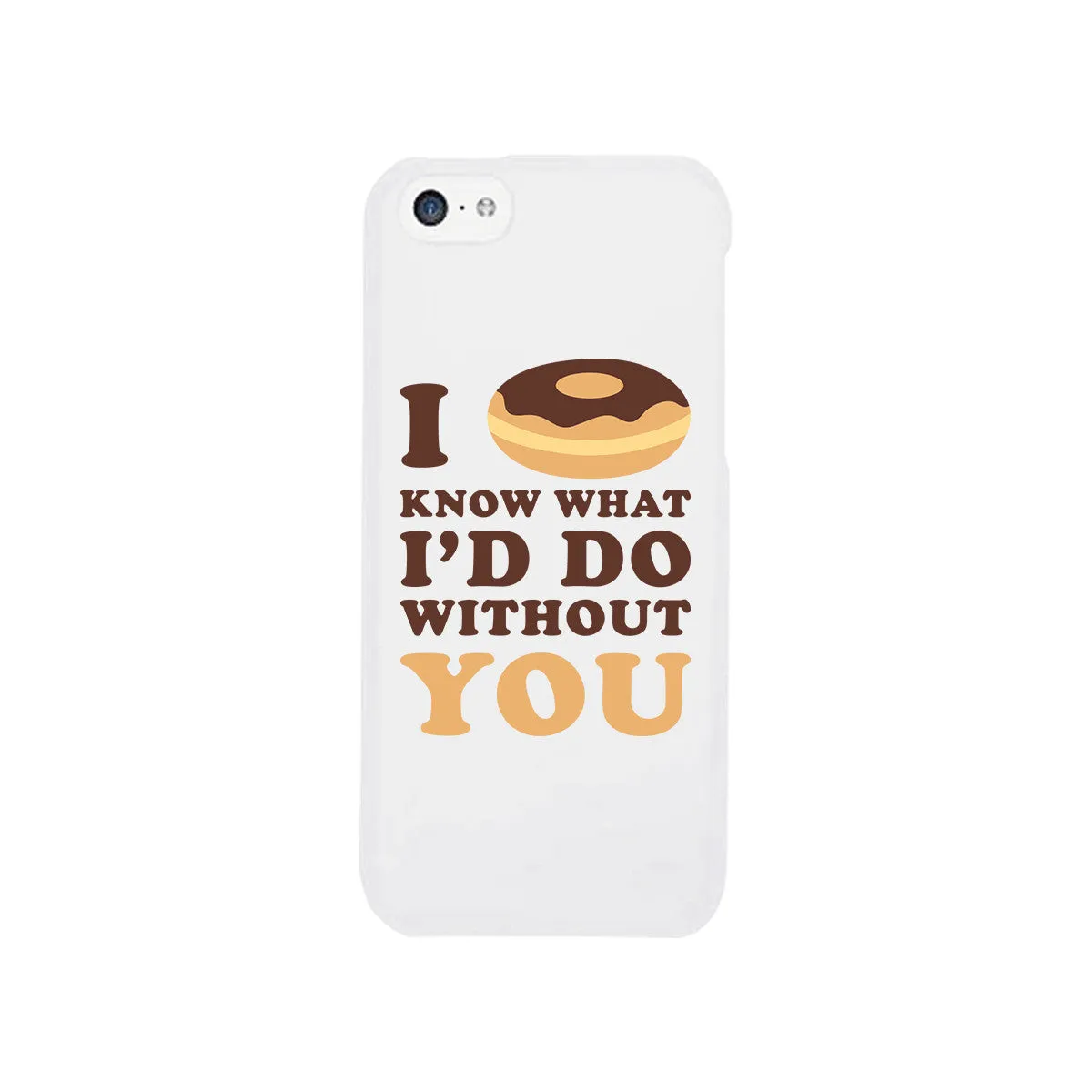 I Doughnut Know Black Phone Case Cute Graphic Design Slim