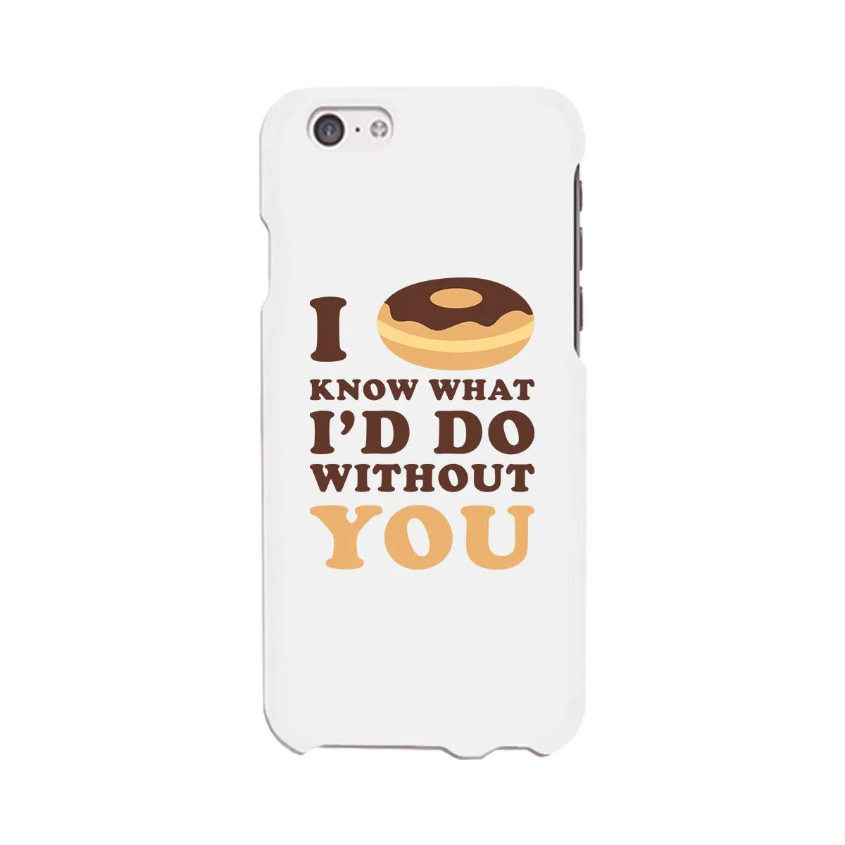 I Doughnut Know Black Phone Case Cute Graphic Design Slim