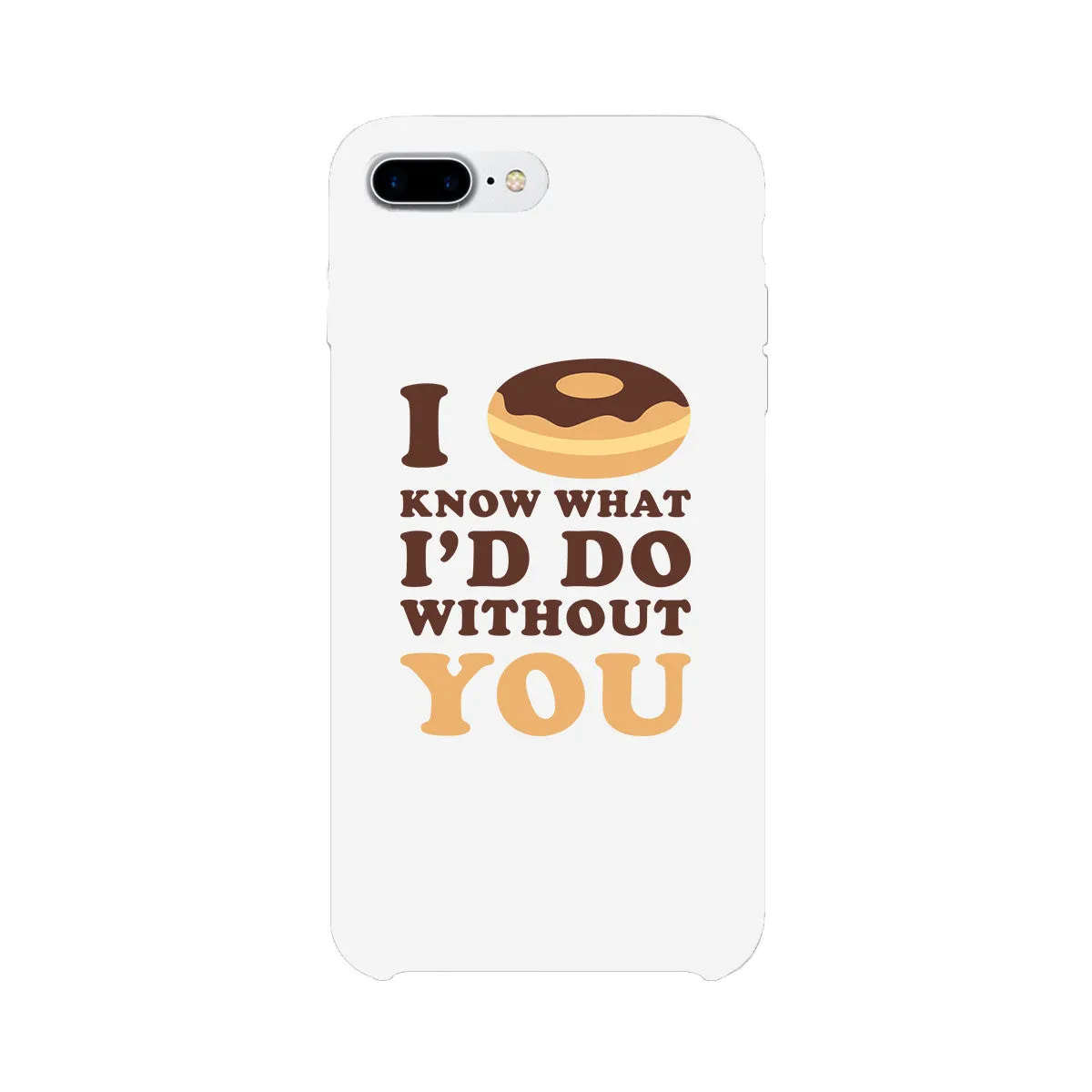 I Doughnut Know Black Phone Case Cute Graphic Design Slim