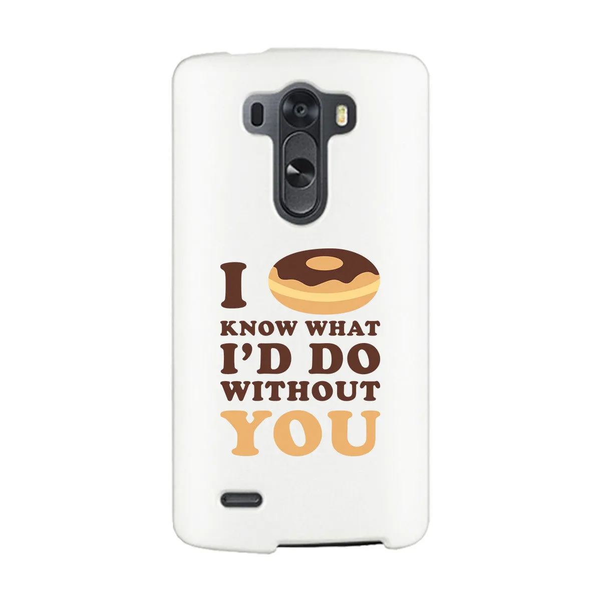 I Doughnut Know Black Phone Case Cute Graphic Design Slim