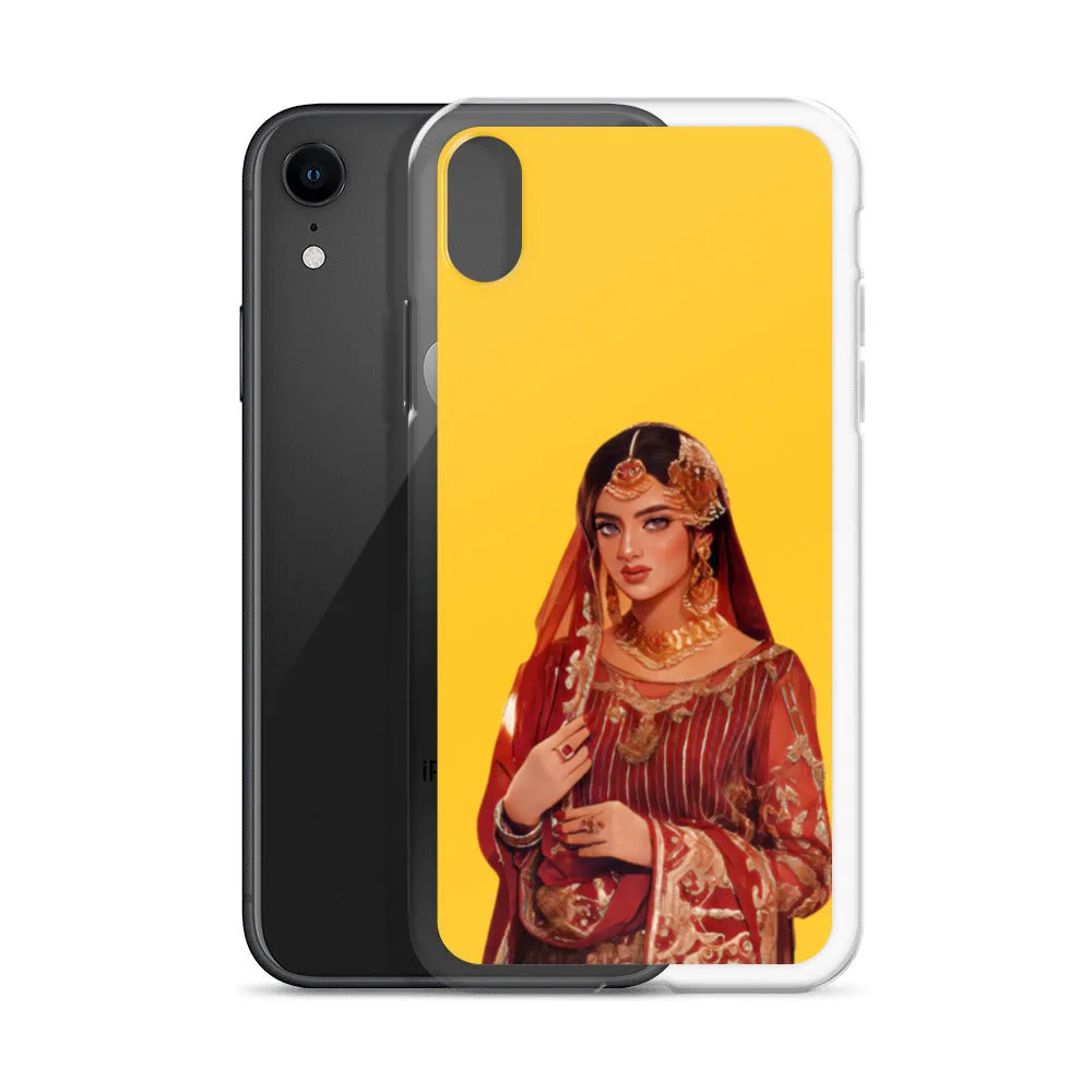 Indian bride illustration iPhone Case